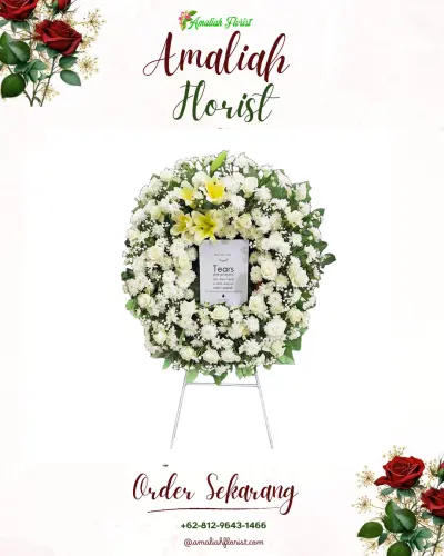 Krans Bunga Duka Cita di Pandowoharjo